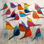 Colorful Flock / Bandada colorida by Herson - Israeli Artist