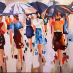 Stunning Umbrella Women /  Impresionantes Mujeres con Paraguas by Allain